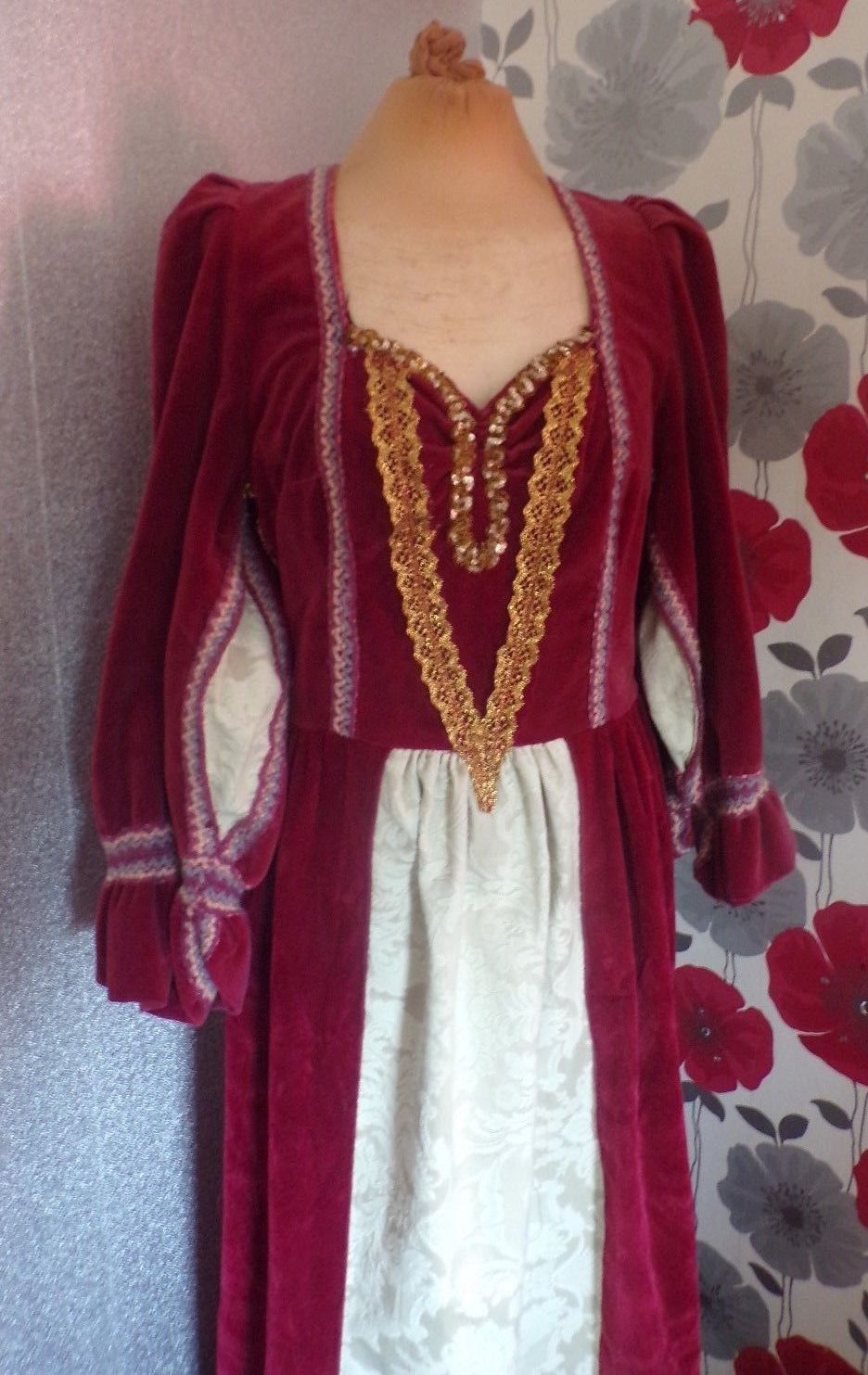 vestito Blu in Rosso